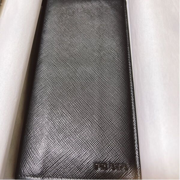 【美品】PRADA プラダ サフィアーノ バイカラー メンズ 長財布