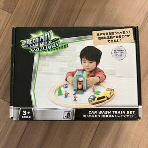 トイザらス SPEED CITY 木製レールトレイン 洗車場&トレインセット