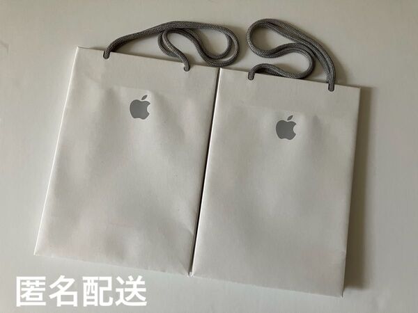 【 匿名配送 】Apple store アップルストア 紙袋 ショッパー2枚 Apple