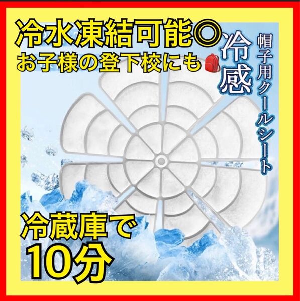 帽子用クールシート ヘルメット 熱中症対策 バイク 自転車 登下校 通学 冷感