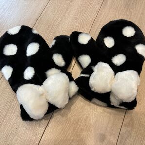 〇ディズニー ミニー 手袋 モノクロ〇