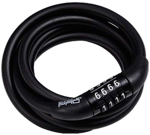 サイクルプロ CP-LK532(マットブラック)ダイアル式コイルワイヤー錠 盗難予防ロック