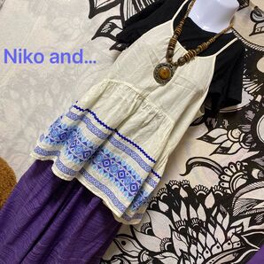 4-71◆Niko and… 刺繍 キャミチュニック エスニック アジアン