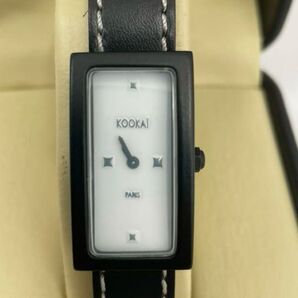 超美品 腕時計 KOOKAI 腕時計 ブラック クーカイ腕時計 稼働