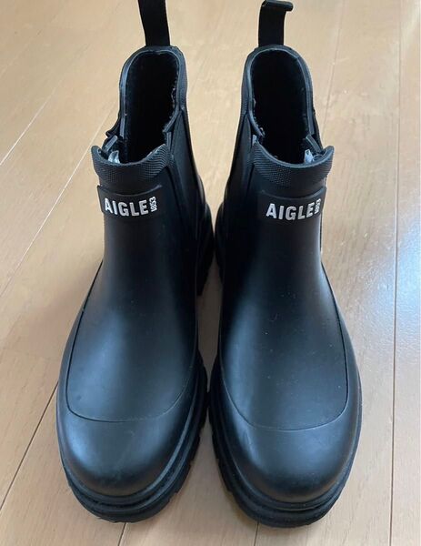AIGLE 黒 ソフトレイン2 レインブーツ