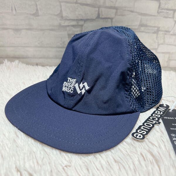 Wasc Houseメッシュキャップ スポーツ ランニング 通気性 ネイビー