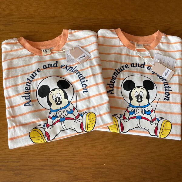 ゆ140 リトシー ディズニー Tシャツ 2枚セット 新品タグ付き サイズ120 ミッキー こども服