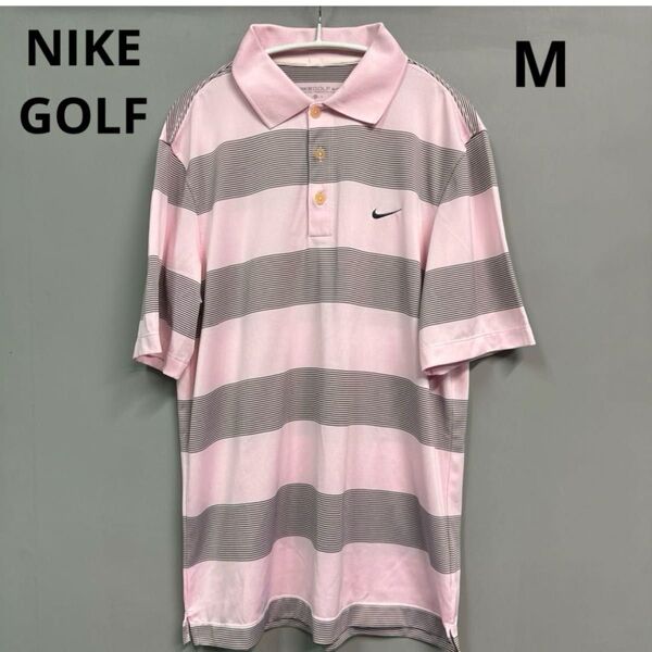 M ナイキゴルフ NIKE GOLF メンズ 半袖 ポロシャツ ピンク ウェア