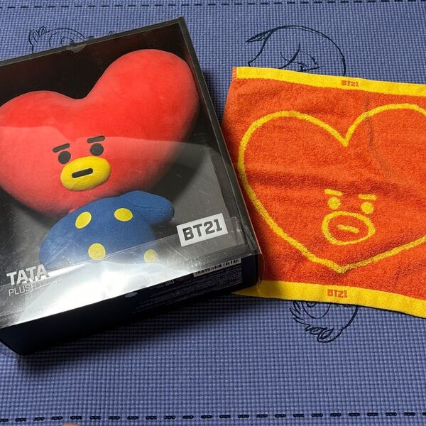 BTS BT21公式 tata plush doll ぬいぐるみ / ハンドタオル