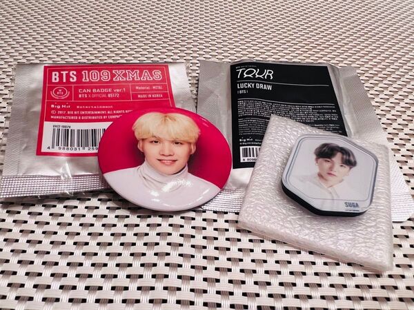 【公式・新品】BTS SUGA ユンギ 109 XMAS 缶バッジ & MOS Tour ラキドロマグネットセット