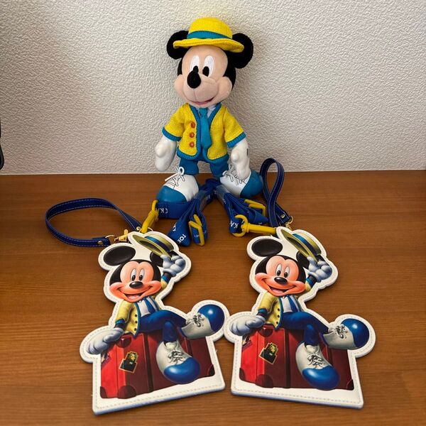 ディズニーバケーションパッケージチケットホルダー2個& ぬいぐるみバッジ