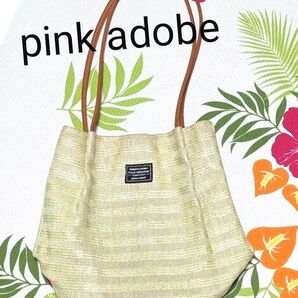 【pink adobe ピンクアドベ】 トートバッグ 取っ手長め