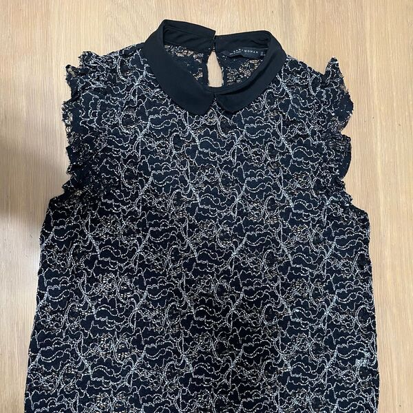 ZARA ノースリーブ レースブラウス