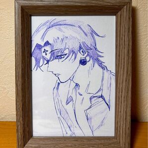 HUNTER × HUNTER クロロ 手書きイラスト 青ペン