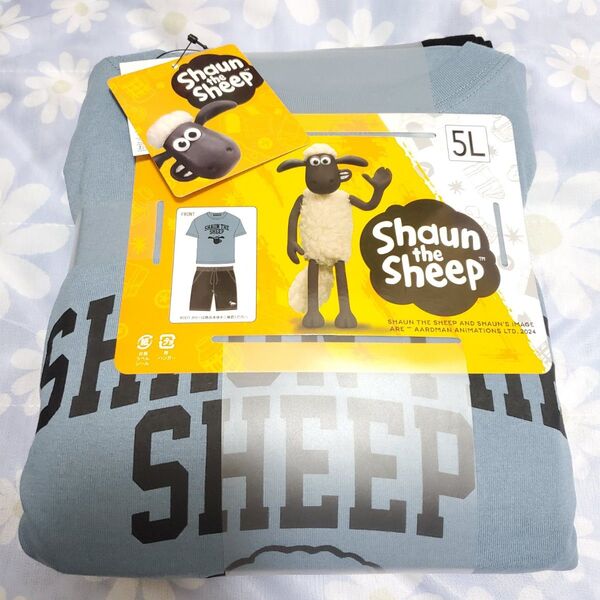 ひつじのショーン Shaun Sheep パジャマ 5Lサイズ 半袖半ズボン 上下セット