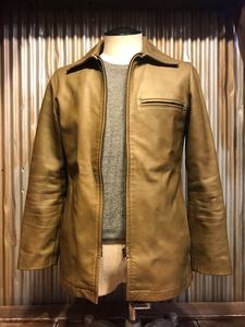 H764 メンズレザー A.P.C. アーペーセー ジャケット ブルゾン 本革 皮ジャン ライダース シングル フランス製 小さいサイズ / S