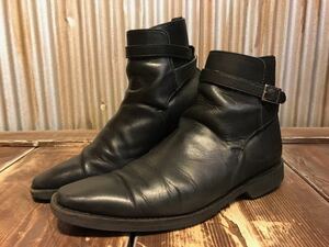 H915 メンズブーツ HAWKINS PREMIUM ホ―キンス ストラップ ブラック カジュアル 小さいサイズ (8)/ 25.5cm