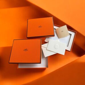 【エルメス HERMES 空箱2点+メッセージカードのセット】