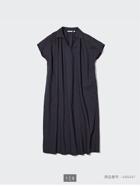UNIQLO リネンブレンドカフタンワンピース