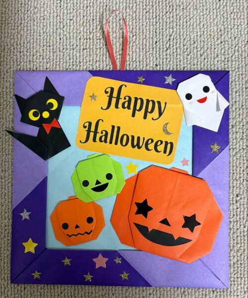 折り紙リース ハンドメイド 秋 ハロウィン