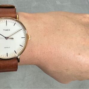 【値下!】★オンでもオフでも★TIMEX 丸型 ゴールド