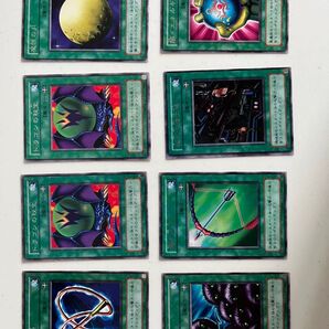 遊戯王 8枚セット 電撃鞭 魔菌 銀の弓矢 魔性の月 ドラゴンの秘宝 闇・エネルギー 機械改造工場
