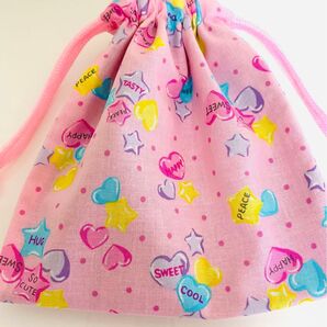 ハンドメイド☆可愛い巾着袋・ピンク