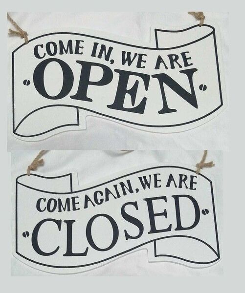 オープン 看板 OPEN CLOSED 開店 閉店 店舗 インテリア 木製