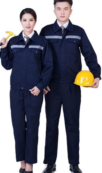 2点セット 作業服 上下セット メンズ レディース ワークユニフォーム つなぎ カーゴツナギ 通気性長袖 オールシーズン 男女兼用