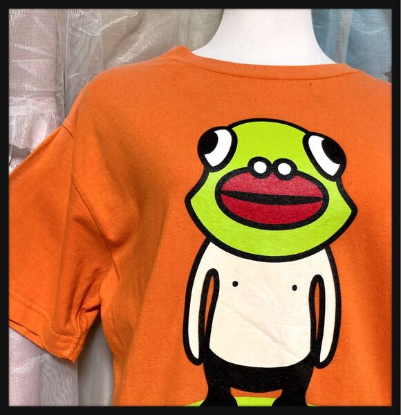 CUNE◆キモカワ 半袖 Tシャツ 橙色 ダサカワ トップス LサイズOK