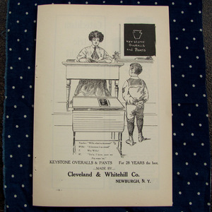 【雑誌広告】1909年 Keystone Overalls カバーオール デニム ワーク レア 古着 オーバーオール