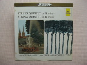 ＊【LP】アマデウス弦楽四重奏団／モーツァルト 弦楽五重奏曲 ト短調、ニ長調（SLGM-1113）（日本盤）
