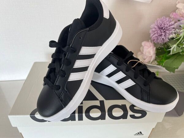 アディダス adidasキッズスニーカー グランドコート ライフスタイルテニス 18.5cm