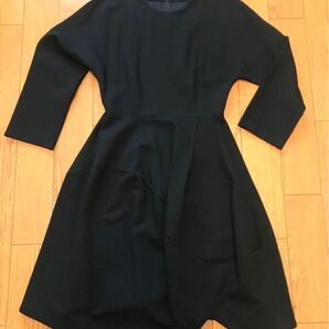 enfold 膝丈ワンピース ブラック