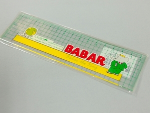 【新品】ぞうのババール(Babar)♪15cm定規　ものさし　直定規 トンボ鉛筆 NM-SFB B02　TAKARA1995年 当時物 レトロ