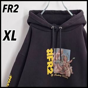 【超人気デザイン】希少XL エフアールツー エンジェルス アームロゴ パーカー