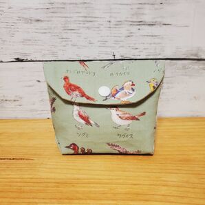 鳥さんの小さなポーチ ハンドメイド