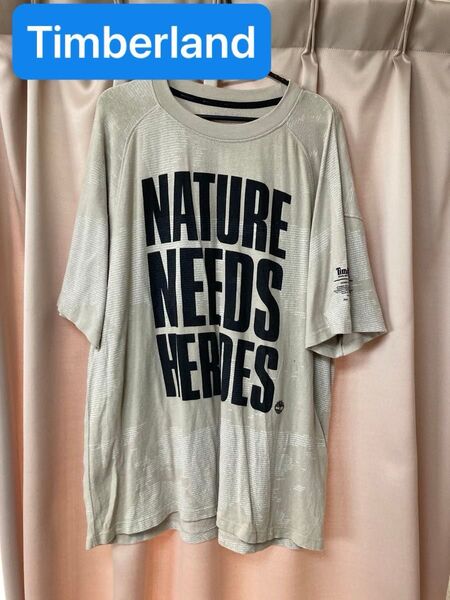 Timberland ティンバーランド Tシャツ ベージュ サイズ大きめ(採寸記載あり)