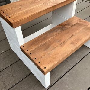 ハンドメイド 階段 ホワイト40cm