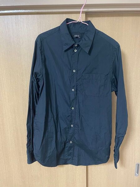 A.P.C. アーペーセー 長袖 シャツ 黒 1 S インド製 綿100%