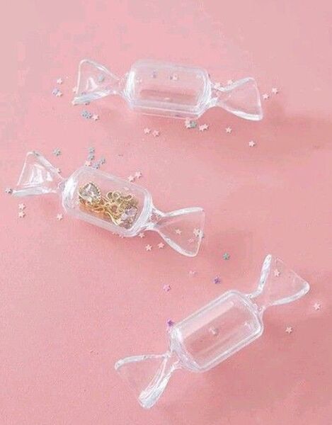 透明プラスチック製キャンディ型ケース 5個セット アクセサリー収納