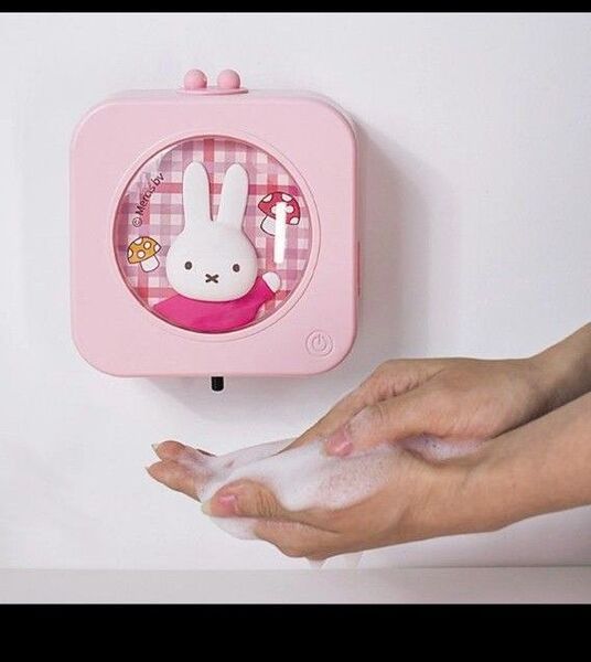 miffy 自動ハンドソープディスペンサーペンサー ♪ センサー式 ピンク
