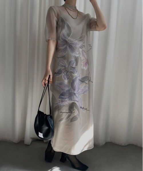KEITAMARUYAMAアメリ SHEER LAYERED DRESS