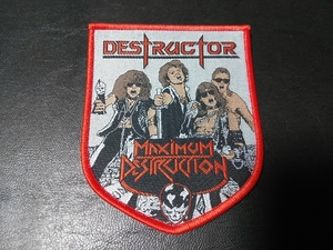 DESTRUCTOR 刺繍パッチ ワッペン maximum destruction / venom motorhead sodom kreator slayer metallica anthrax overkill metal church