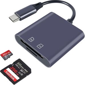 SDカードリーダー Type-c カードリーダー Twofox 2 in 1 SD/TF変換アダプタ SD/TFカード両対応