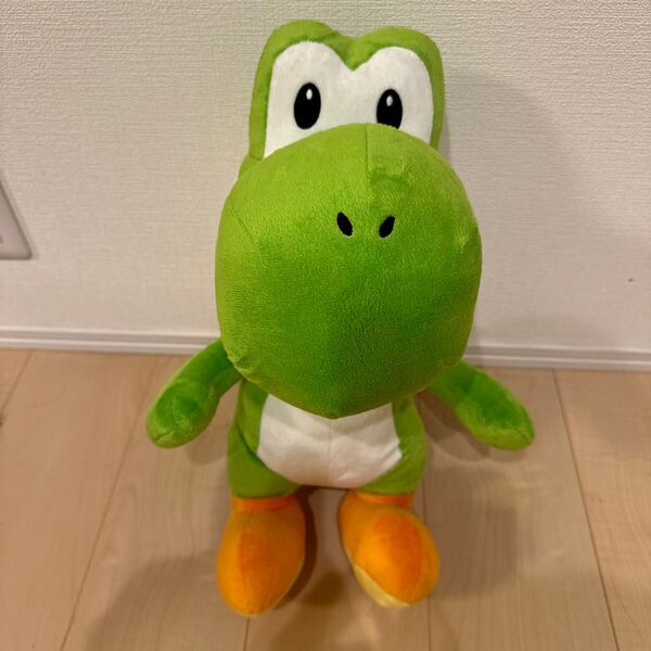 【新品未使用】タイトー スーパーマリオ 特大サイズぬいぐるみ おすわりヨッシー グリーン 単品