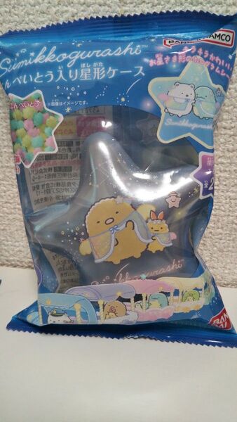 バンダイナムコ すみっコぐらし こんぺいとう入り星形ケース とんかつ&えびふらいのしっぽ 星形シール1枚入り 1個