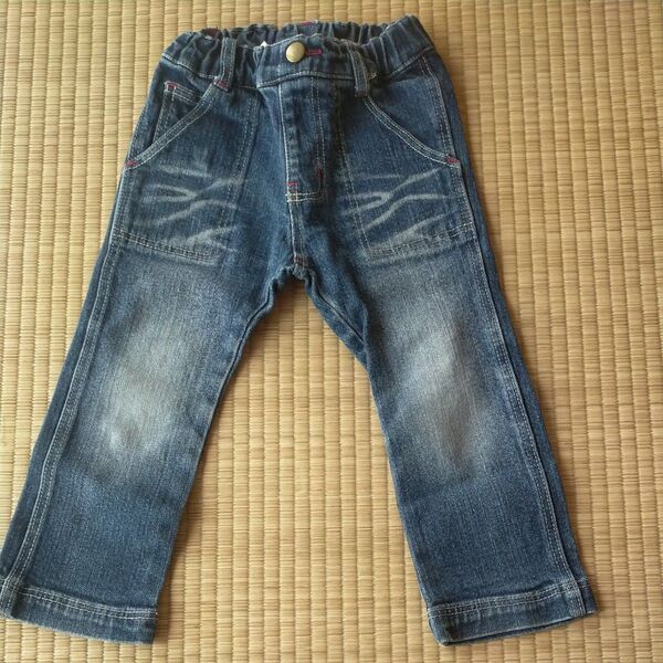 F.O.KIDS★ロングパンツ 90 ウエストゴム入り デニム 長ズボン ジーンズ デニムパンツ エフオーキッズ 【カテ変可能】