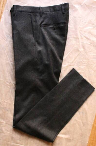 未使用 ナポリ BRIGLIA 1949 ブリリア1949 ウール100% イタリアREDA社生地 トラウザーズ SLIM FIT La Sartoria 44サイズ グレー
