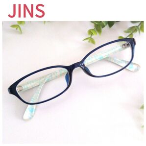 JINS ジンズ メガネ 眼鏡フレーム 眼鏡 メガネフレーム ブルー ネイビー スクエア